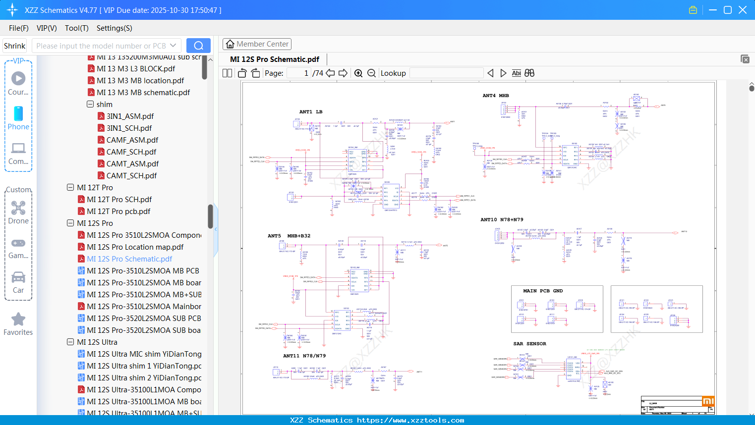 Xiaomi MI 12S Pro Schematic